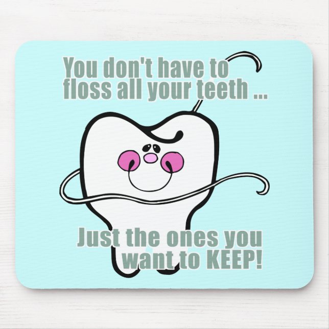 Tapis De Souris Dentiste et hygiéniste dentaire drôles (Devant)