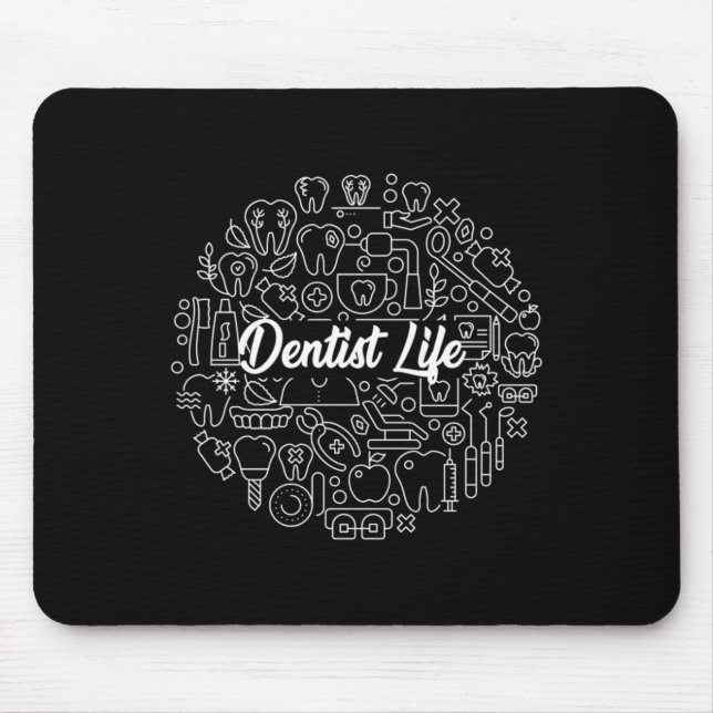 Tapis De Souris Dentiste Vie Dentistère Dentistère Dents Docteur D (Devant)