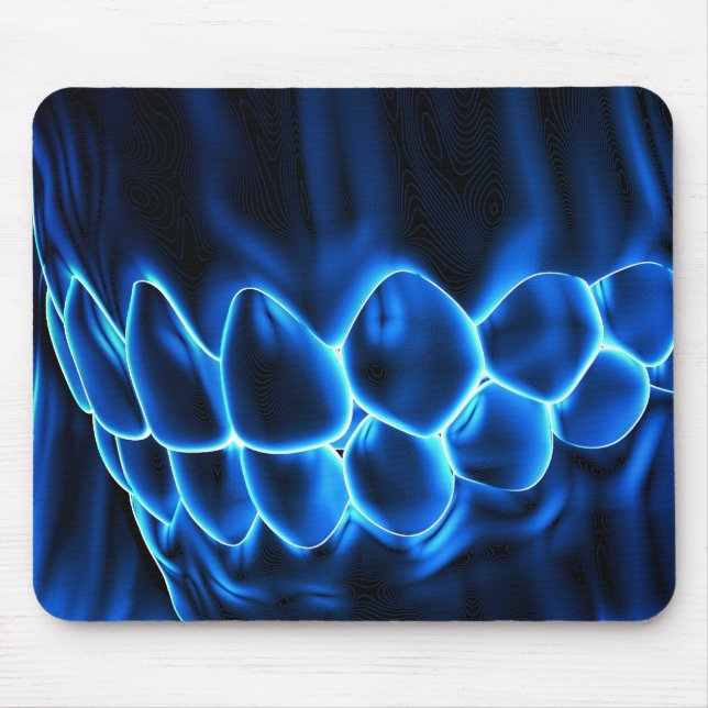 Tapis De Souris Dents brillants Bite & gencives Dentiste Mousepad (Devant)