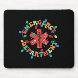 Tapis De Souris Département d'urgence Noël Er Nurse 2 Côté