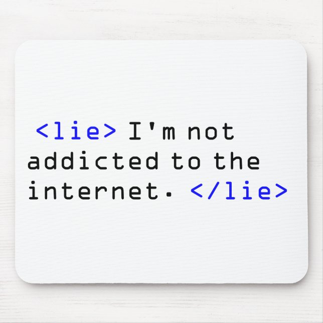 Tapis De Souris Dépendance d'Internet (Devant)