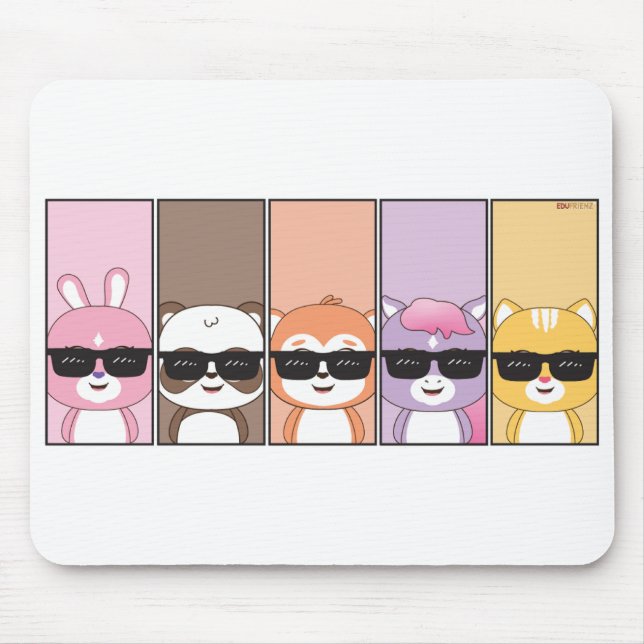 Tapis De Souris Des personnages amusants qui apportent l'apprentis (Devant)