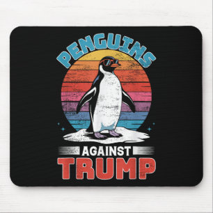 Tapis De Souris Des pingouins contre Trump Des Pingouins Flippers 