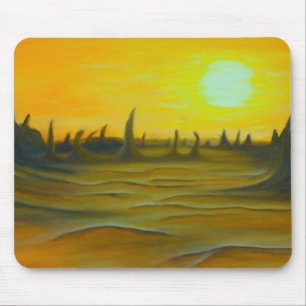 Tapis De Souris Desert Sun Peinture Mousepad