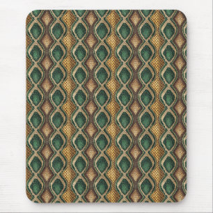 Tapis De Souris Design à motif de peau de serpent diamanté émeraud