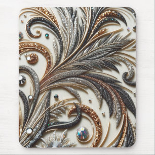 Tapis De Souris Design baroque glamour avec Parties scintillant et