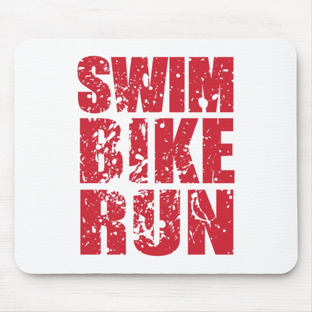 Tapis De Souris Design cool de triathlon (Devant)