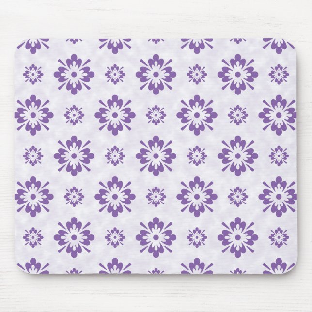 Tapis De Souris Design d'art floral pourpre (Devant)