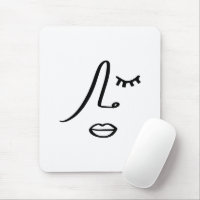 Design d'art moderne de visage abstrait minimalist
