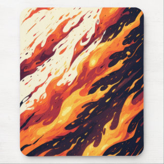 Tapis De Souris Design esthétique de feu Mousepad