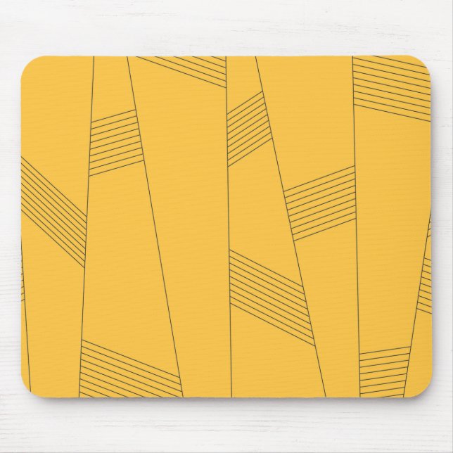 Tapis De Souris Design graphique abstrait simple, jaune, moderne (Devant)