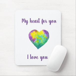 Tapis De Souris Design minimaliste Je vous aime