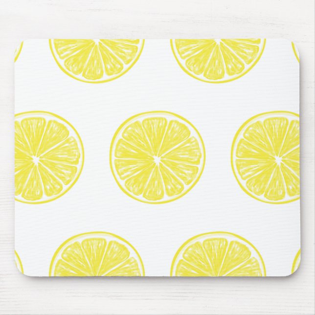 Tapis De Souris Design motif de tranches de citron (Devant)