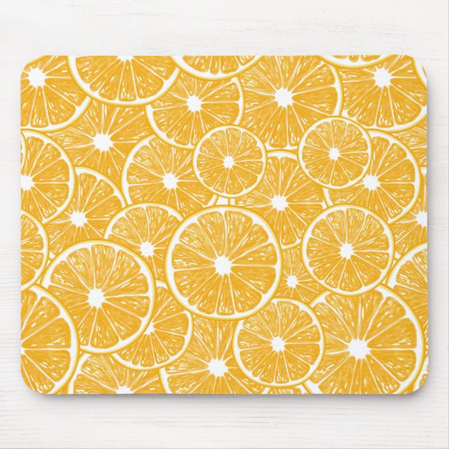 Tapis De Souris Design motif en tranches orange (Devant)