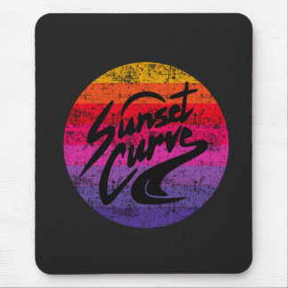 Tapis De Souris Design rétro Sunset Curve