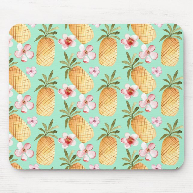 Tapis De Souris Design rétro tropical (Devant)