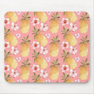Tapis De Souris Design rétro tropical avec ananas