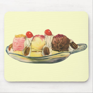 Tapis De Souris Desserts alimentaires vintages, Cerises frites de