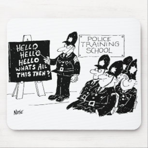 Tapis De Souris Dessin animé d'école de formation de police