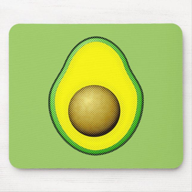 Tapis De Souris Dessin Avocado de style vintage (Devant)