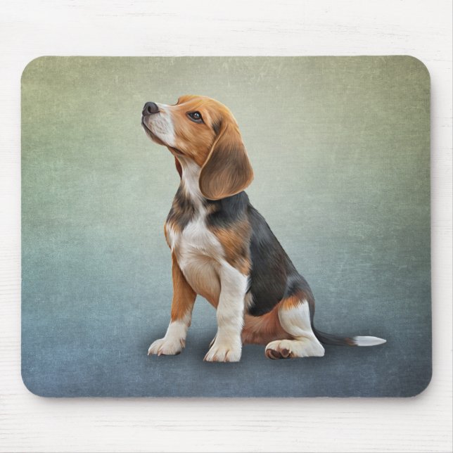 Tapis De Souris Dessin Beagle de chien 7 (Devant)