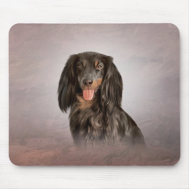 Tapis De Souris Dessin Chien race dachshund (Devant)