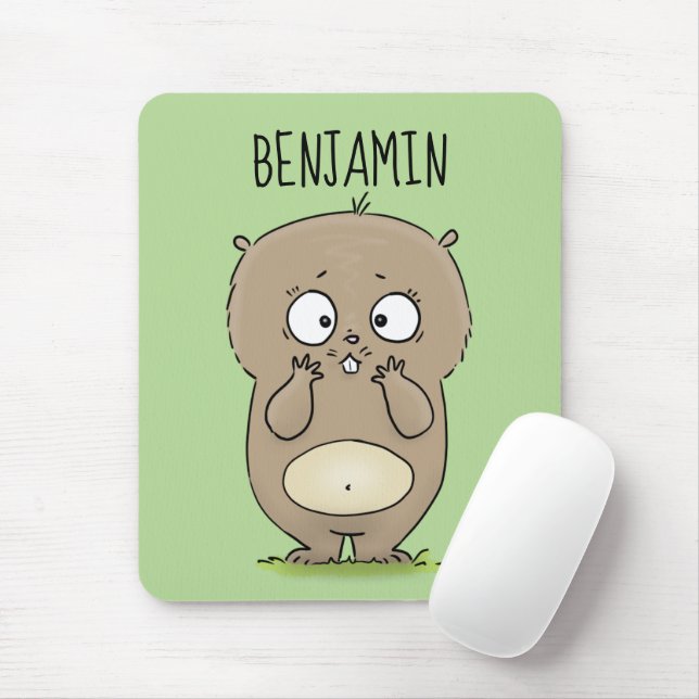 Tapis De Souris Dessin d'adorable hamster (Avec souris)