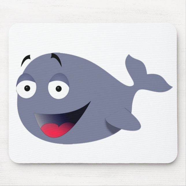 Tapis De Souris Dessin de fête de baleine drôle (Devant)