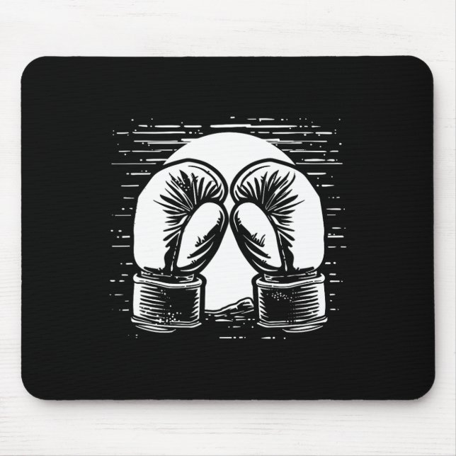Tapis De Souris Dessin de kickboxing autodéfense  (Devant)