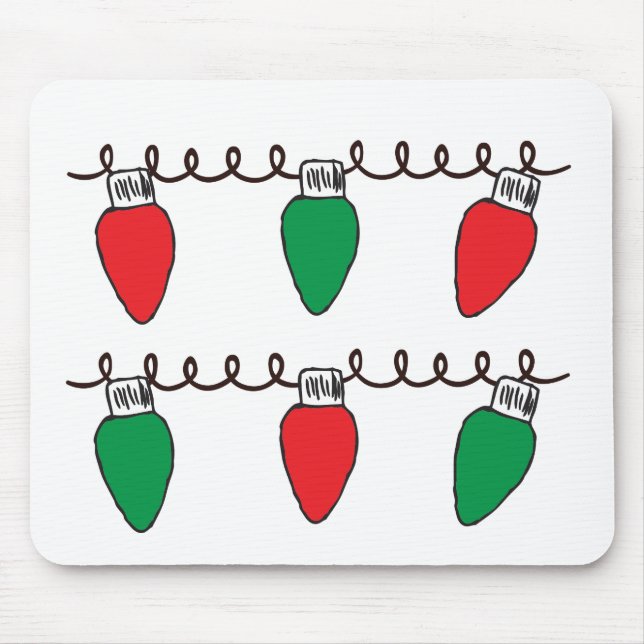 Tapis De Souris Dessin de l'ampoule de Noël (Devant)