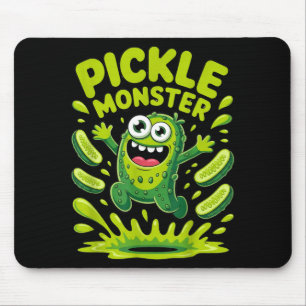 Tapis De Souris Dessin de monstre cornichon drôle de dessin animé 