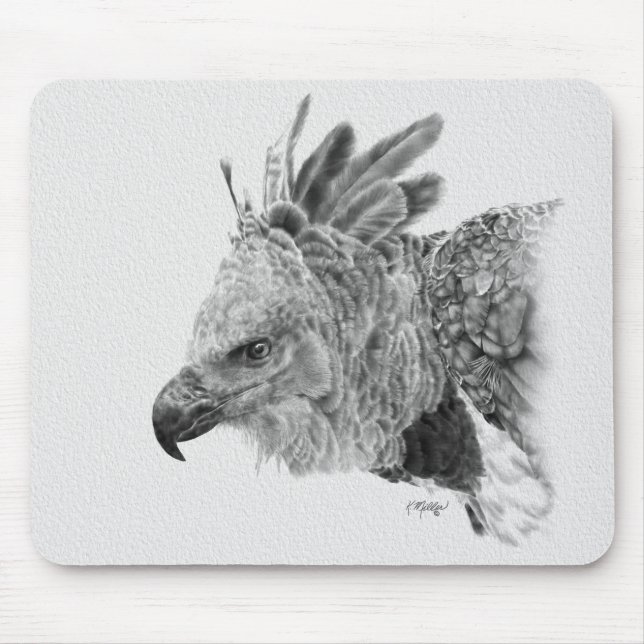 Tapis De Souris Dessin d'Eagle de harpie (Devant)