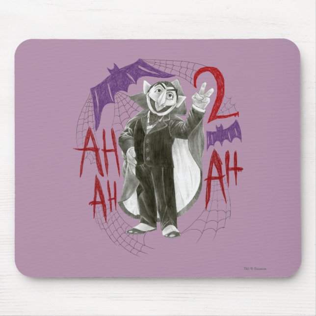Tapis De Souris Dessin d'esquisse Count von Count B&W (Devant)