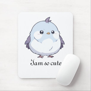 Tapis De Souris Dessin d'oiseau Cute Kawaii Chubby - adorable Past