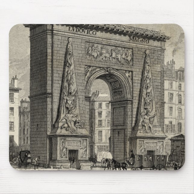 Tapis De Souris Dessin du monument de la Porte Saint-Denis (Devant)