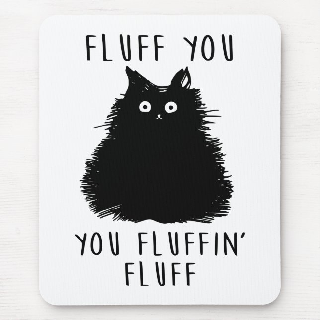 Tapis De Souris Dessin Fluit You Black Cat (Devant)