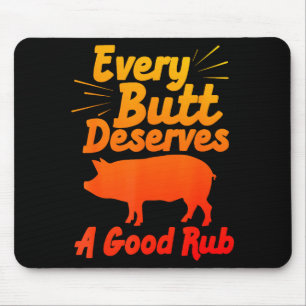 Tapis De Souris Dessin humoristique de barbecue pour hommes et fem