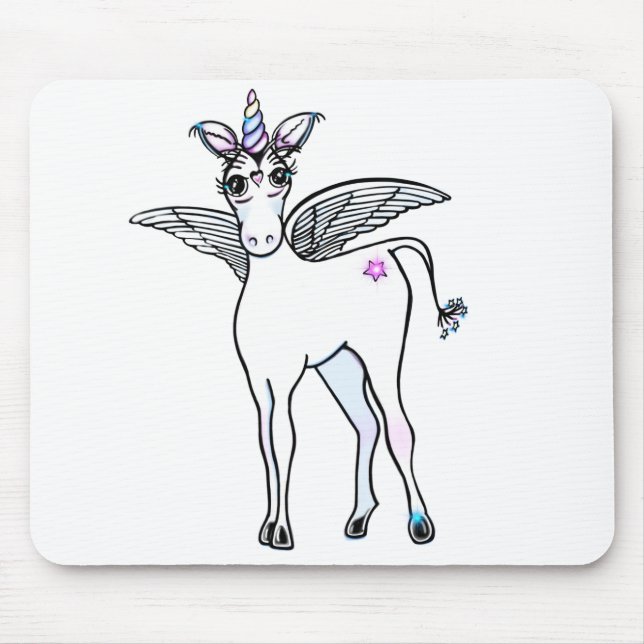 Tapis De Souris Dessin magique amusant Unicorn (Devant)