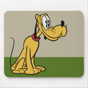 Tapis De Souris Dessins animés principaux de Mickey Pluto assis