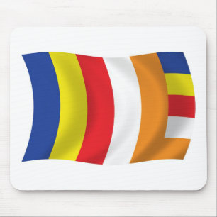 Tapis De Souris Dessous de souris Drapeau de la religion bouddhist