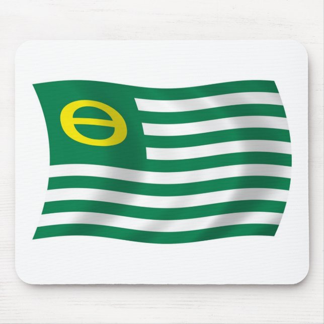 Tapis De Souris Dessous de souris Drapeau du Mouvement Écologique (Devant)
