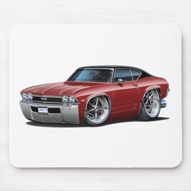 Tapis De Souris Dessus 1968 Marron-Noir de Chevelle (Devant)