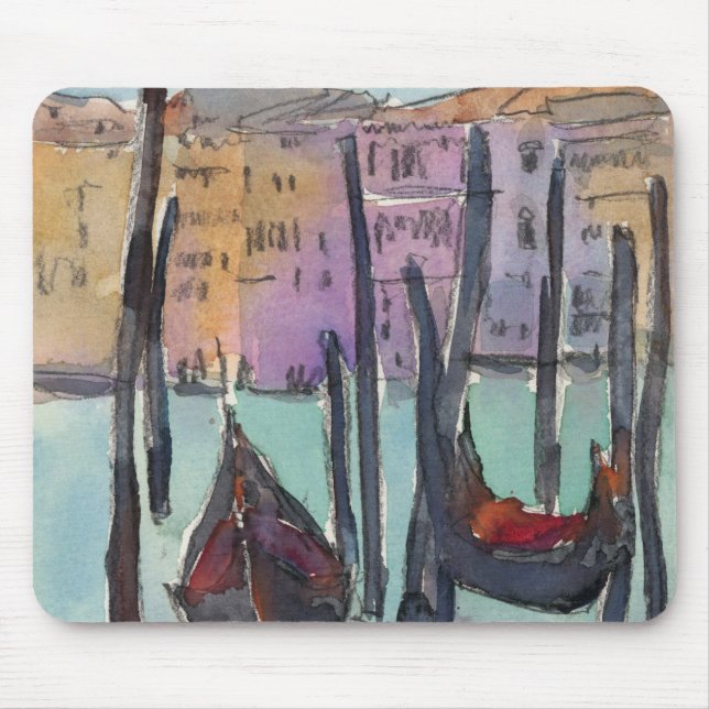 Tapis De Souris Destinations | Deux gondolas à Venise (Devant)