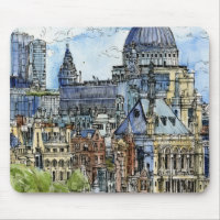 Destinations | Watercolor River Thames Waterfront