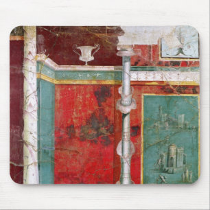 Tapis De Souris Détail architectural avec un paysage