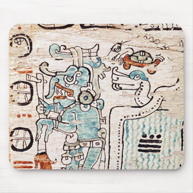 Tapis De Souris Détail d'un codex maya (Devant)