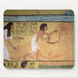 Tapis De Souris Détail d'une scène de récolte sur le mur est