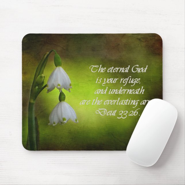 Tapis De Souris Deutéronome 33:26 Eternal Refuge Inspirational (Avec souris)