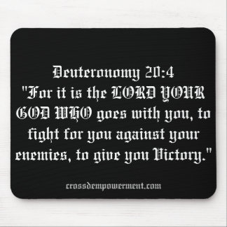 Tapis De Souris Deuteronomy 20:4 quoted on a mousepad.