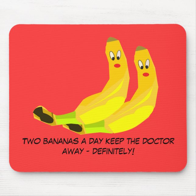 Tapis De Souris Deux bananes Mousepad (Devant)